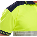 OEM Birdeye Heat Transfer Security Uniform Navy Collar Safety Work Wear 2 Tone High Visibility Polo Shirt Reflective T shirt